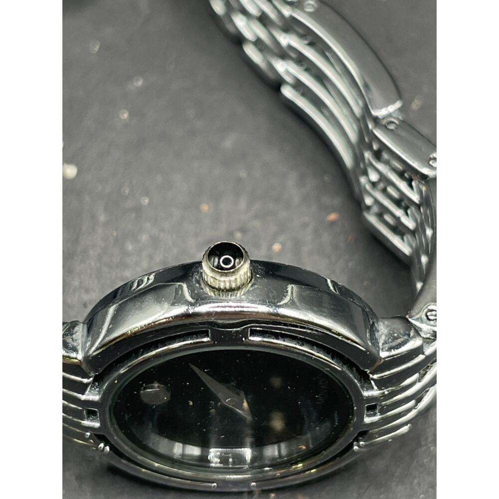 Movado Esperanza 27mm Silver Tone Black Dial Stainless Steel Women's Wristwatch - Picture 7 of 9